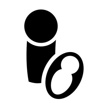 340x340 Free Silhouette Vector Baby, Mom, Icon