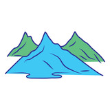 160x160 Silhouettes Of Hills And Mountains Natural Vector Illustration