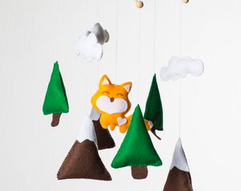 340x270 Mountain Baby Mobile Etsy