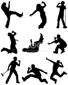 241x299 Musicians Singing And Rocking Out On Stage Premium Clipart