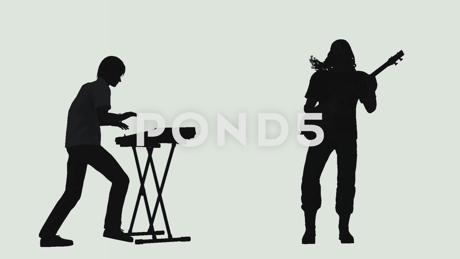1920x1080 Musicians Playing In Silhouette ~ Stock Video