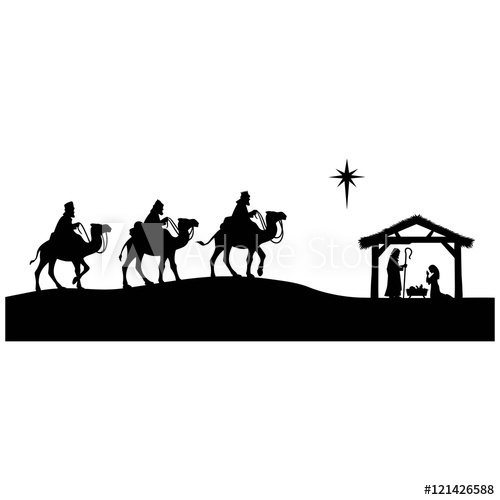 500x500 Nativity Silhouette