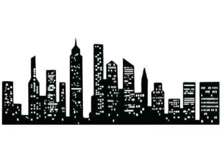 440x320 New York Metal Wall Art Art Silhouette City New City Skyline