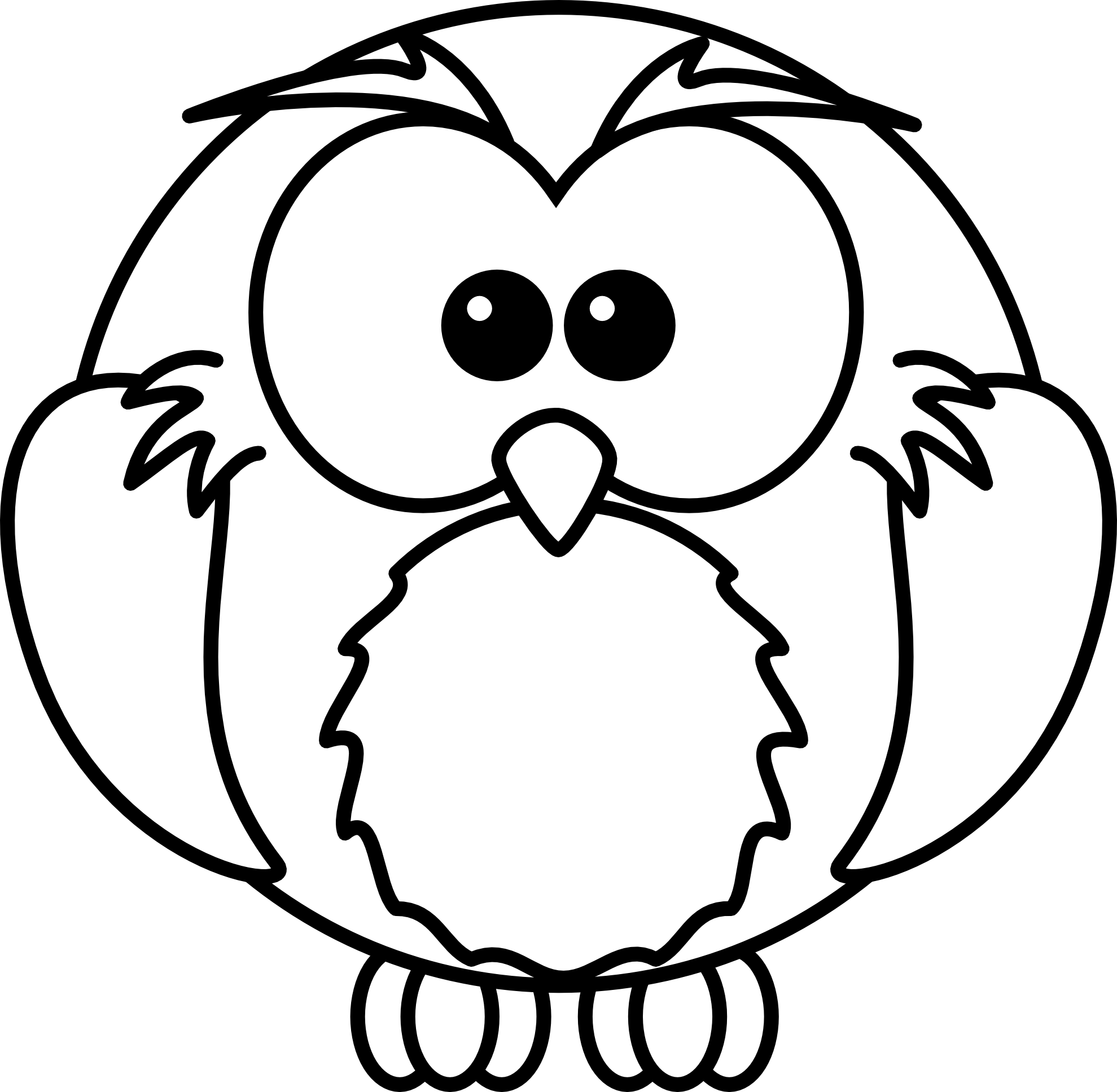 1979x1936 Image Of Owl Clipart Black And White