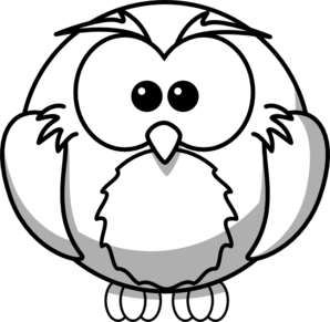 298x291 Owl Outline Clip Art