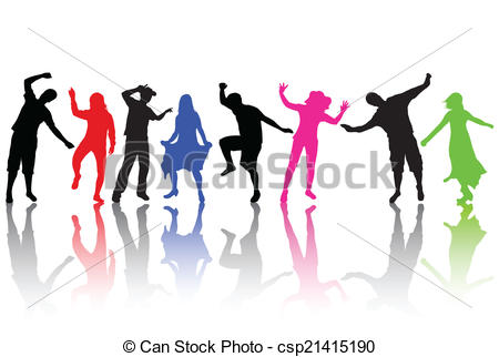 450x322 Dancing People Silhouettes Eps Vectors