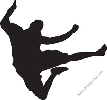 350x327 People Silhouette Decals People Sihouette Stickers