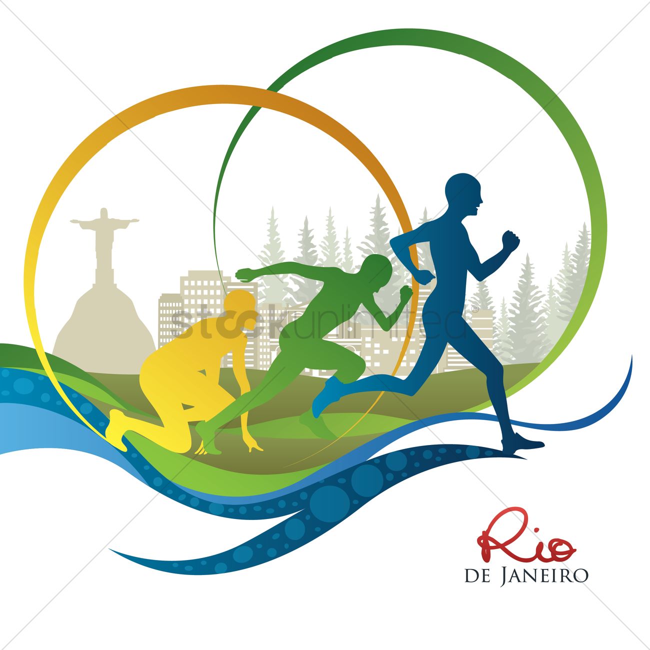 1300x1300 Silhouette Of People Running Vector Image