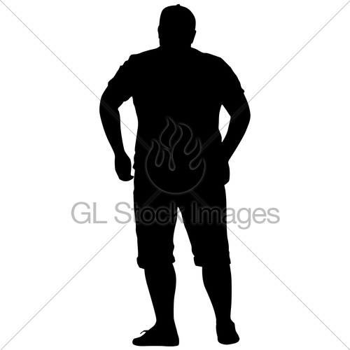 500x500 Silhouette Of People Standing Full And Thick On White Bac Gl