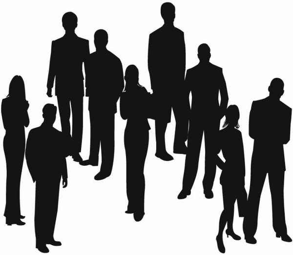 600x523 Silhouettes Of Business People Vector Free Vector In Encapsulated