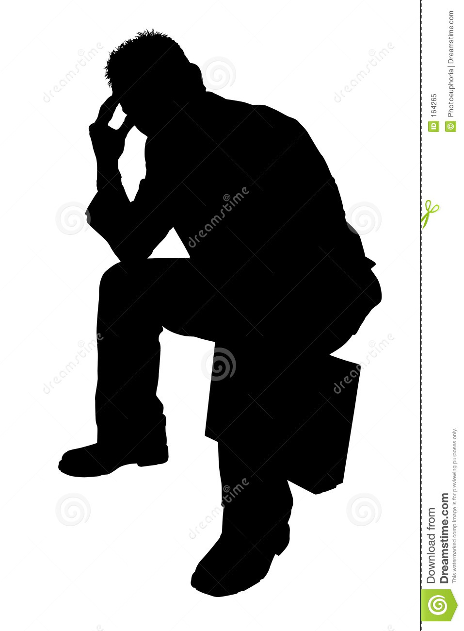 957x1300 Clipart Silhouette Thinking