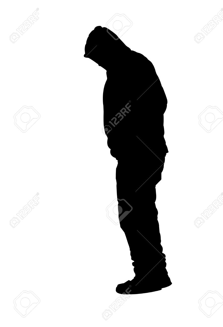887x1300 Of Hooded Person Clipart
