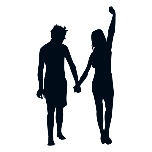 512x512 Walking People Silhouettes Set