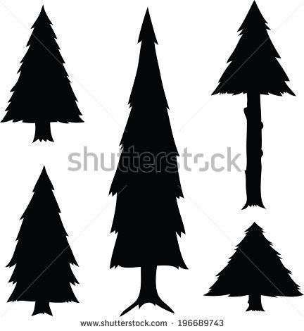 432x470 Cartoon Pine Tree Silhouette Simple Living Tree In The World Places