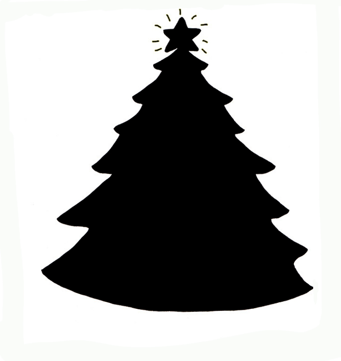 686x726 Christmas Tree Clipart Silhouette