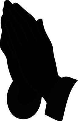 256x397 Praying Hands Silhouette Clipart I2clipart