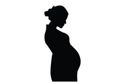 236x165 Pregnant Woman Silhouette Vector Woman Silhouette, Vector Free