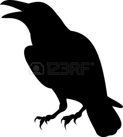 405x450 Raven Clipart Silhouette 3840779