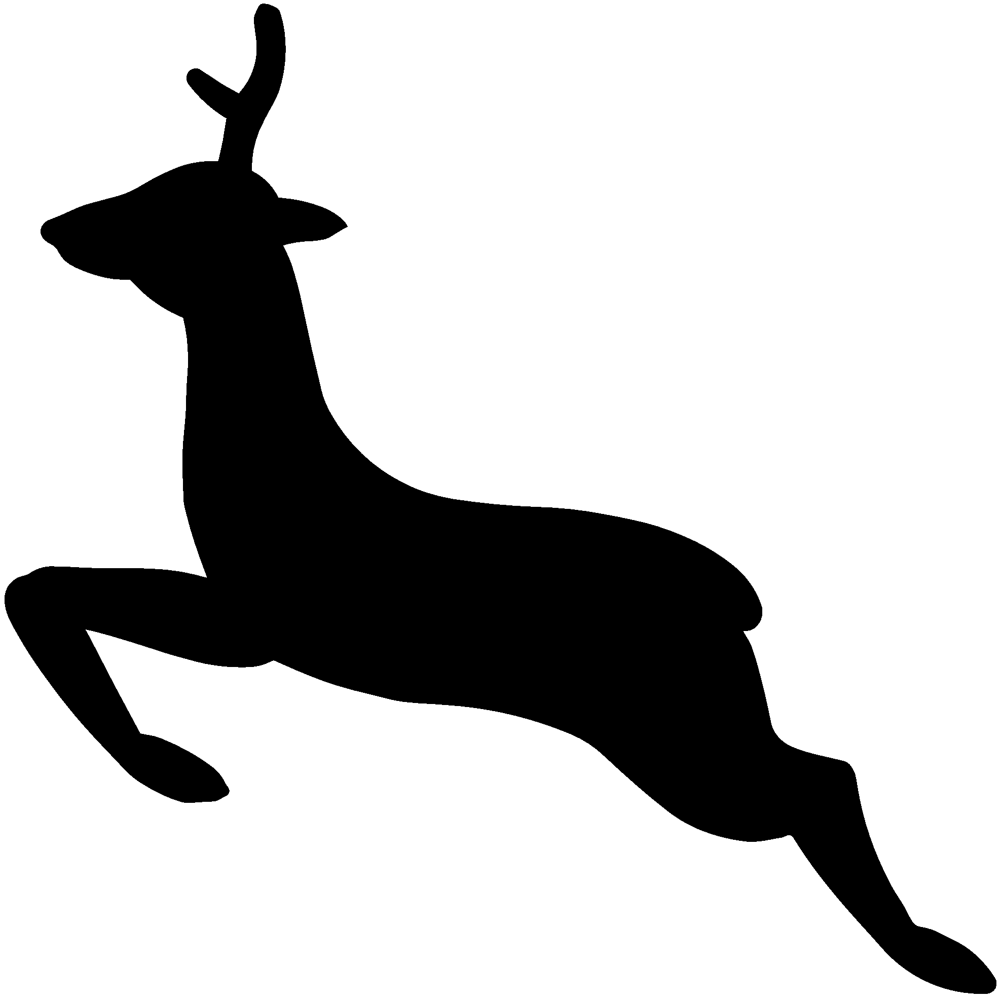 Silhouette Of Reindeer