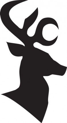 234x430 Reindeer Profile Clipart