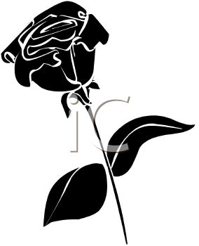 284x350 Rose Silhouette Clip Art Black And White Rose Silhouette