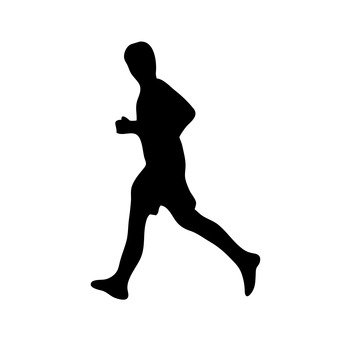 340x340 Free Silhouette Vector Run, Sports, Icon