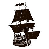170x170 Sailboat Silhouette Premium Clipart
