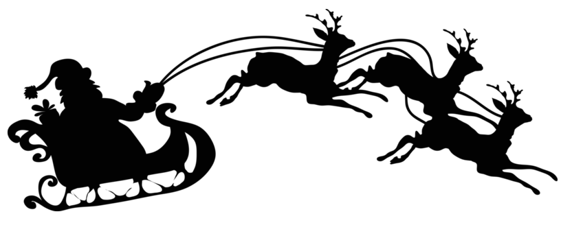 816x328 Santa Silhouettes Png Clipart Picture Crafty Bits