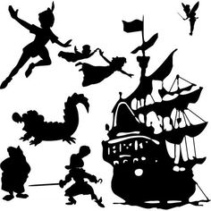 236x236 Peter Pan Pirate Ship Silhouette