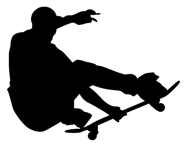 599x480 Skateboarder Silhouette 6 Decal Sticker