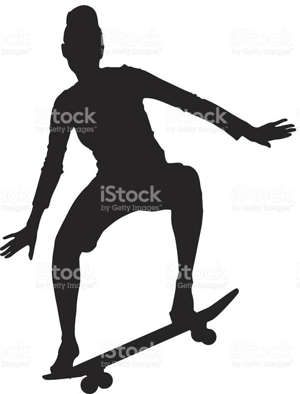 610x800 Skateboarder Silhouette Clip Art