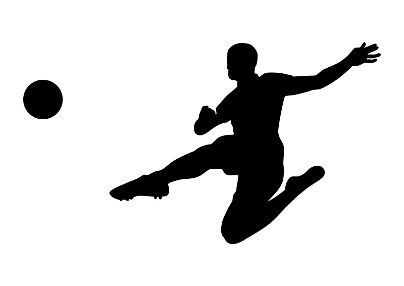800x566 Soccer Player Silhouette