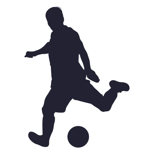 512x512 Soccer Player Shooting Silhouette 2