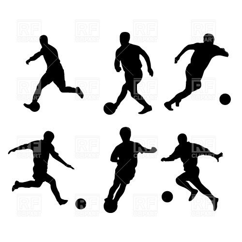 500x500 Soccer Players Silhouette Free Download Vector Clip Art Image