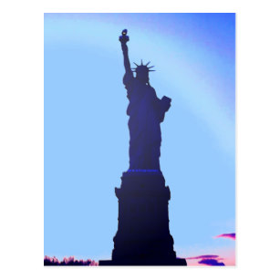 307x307 Silhouette Statue Of Liberty Postcards Zazzle