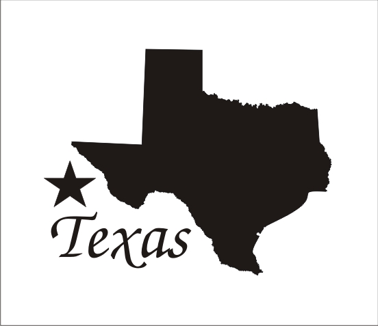 552x477 Texas Silhouette Stencil Star 5 Sizes