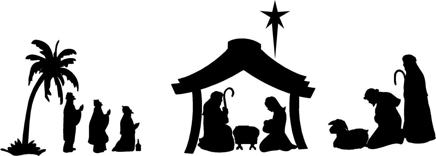 Silhouette Of The Nativity Scene at GetDrawings | Free download