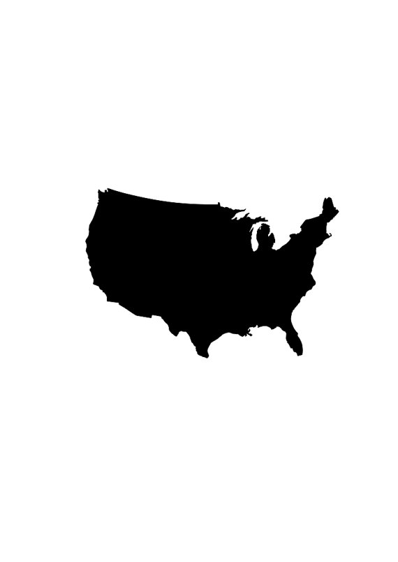 Silhouette Of The United States at GetDrawings | Free download