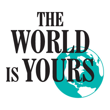 450x450 The World Is Yours Earth Silhouette Wall Decal