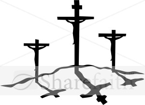 300x218 Crucifxion Silhouettes Cross Clipart