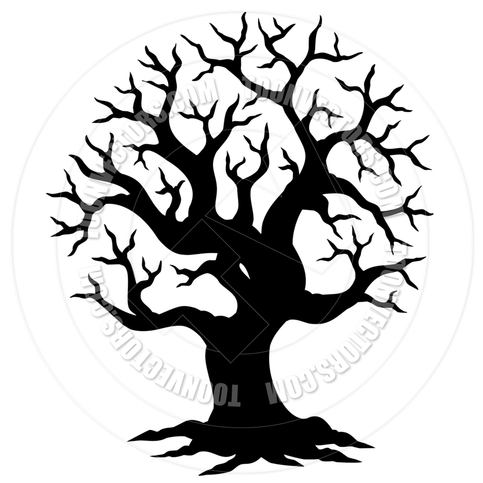 940x940 Cartoon Hollow Tree Silhouette By Clairev Toon Vectors Eps