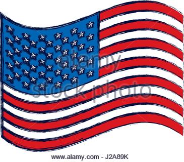 365x320 Watercolor Silhouette Of Flag The United States Stock Vector Art