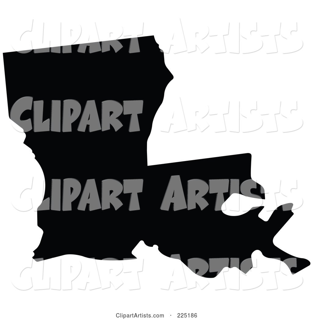 1024x1044 Black Silhouette Of Louisiana, Usa Clipart By Jr (Vectorized)