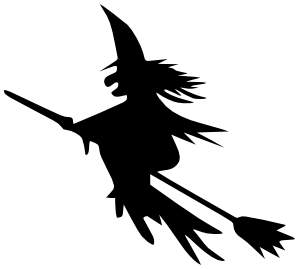 299x269 Flying Witches Clipart