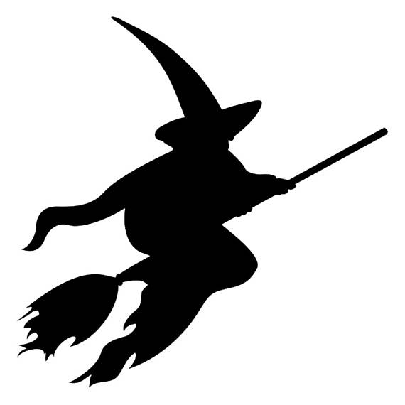 570x570 Halloween 2018 Witch Flying With Broom Hat Stencil Profile 5