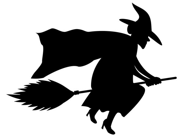 600x450 Halloween Decoration Silhouette Witch Silhouette No Frills