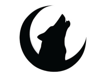 Silhouette Of Wolf Howling At Moon at GetDrawings | Free download