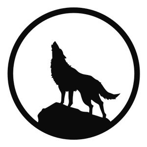 300x300 Wolf Howling Tribal
