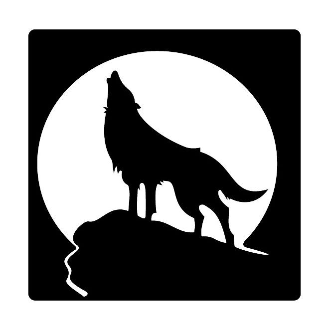 660x660 Howling Wolf Free Vector Animal Silhouette, Vector Clipart