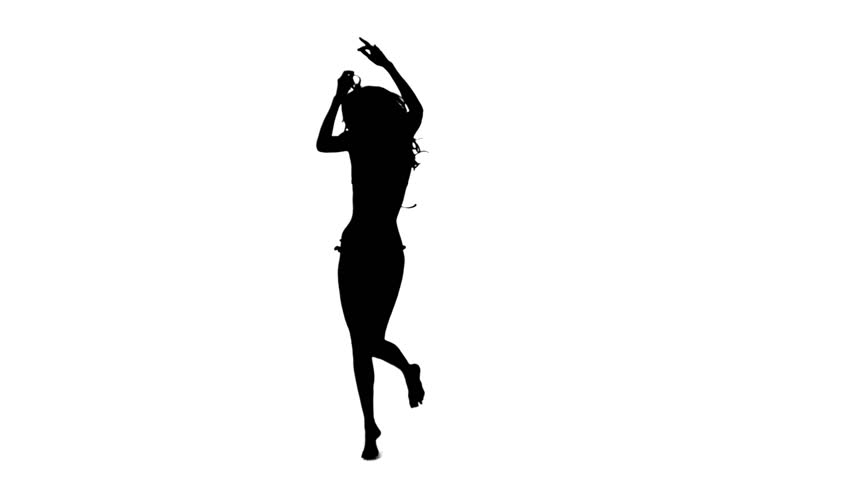 852x480 One Caucasian Woman Pole Dancer Dancing In Silhouette Studio